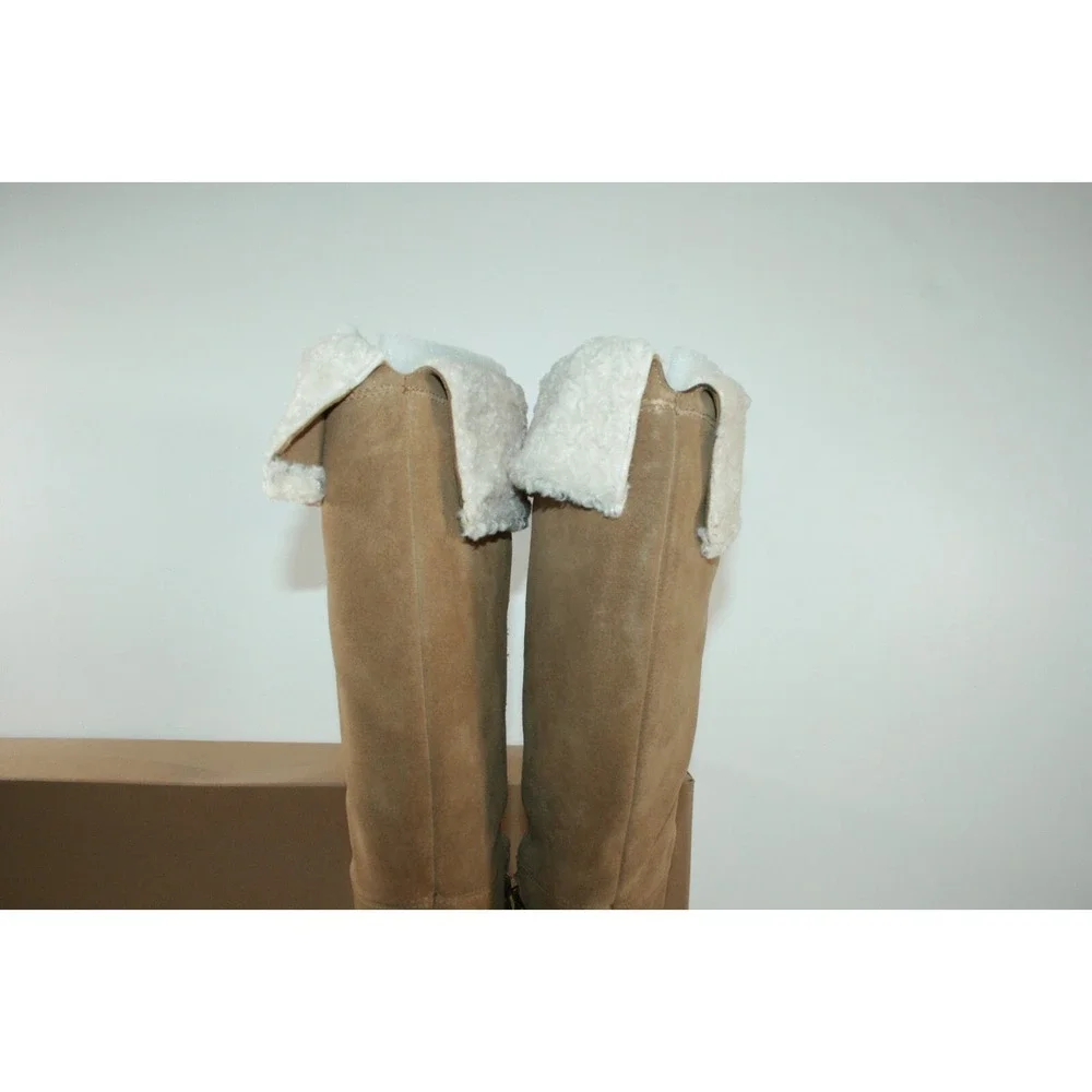 Lucky Brand Ysabel Chalet Oiled Suede Tan Thigh High Women's Boots Size 9 M NEW